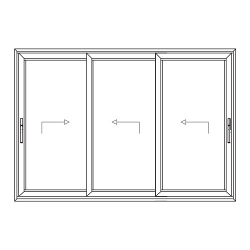 Fonstersida Fönster 3-delad Lyft-Glid (3)