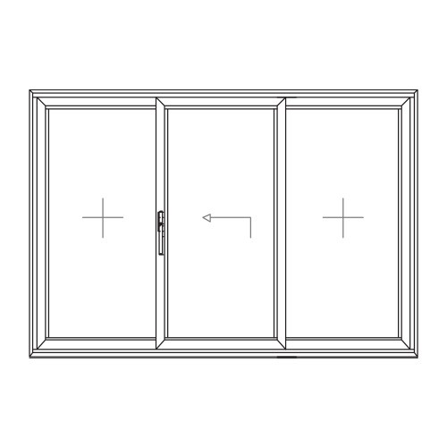 Fonstersida Fönster 3-delad Lyft-Glid (4)